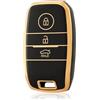 OFF WE GO Custodia Chiave Cover Chiave Guscio Chiavi per Kia Sportage Picanto GT Ceed 2 Sorento Rio Niro Stonic Ceed Soul Cerato TPU Macchina Copri Chiavi Telecomando Auto Portachiavi, Oro Nero