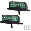 Qiping 2 luci LED per targa, 12 V, 24 V, luce posteriore universale impermeabile, luci LED bianche per targa per rimorchio, roulotte e camion