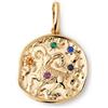SINGULARU - Charm Organic Colors Zodiaco. Ciondolo in Ottone con Finitura Placcata Oro 18Kt. Combinabile con Collana. Gioielli da Donna. Ariete