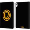 Head Case Designs Licenza Ufficiale AS Roma Nero E Oro Grafica Crest Custodia Portafoglio in Pelle Compatibile con Apple iPad 10.9 2022/2025