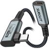 SUNGUY Prolunga USB C, 1.5m 20 Gbps 100 W USB 3.2 USB C Cavo Prolunga 90 gradi, Trasmissione Video 4K @60 Hz, compatibile con iphone 16 Pro Max,MacBook Pro/Air XPS 15,Galaxy S24 S23 Steam Deck
