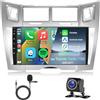 Hodozzy 8 Core 4G+64GB Autoradio per Toyota Yaris/Vizi 2005-2011 Android 9 Pollici Touchscreen Carplay Android Auto, Radio 2 Din GPS Navigatore Bluetooth WiFi DSP WiFi FM RDS Camera Schermo per Toyota