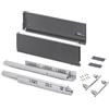 Emuca - Cassetto esterno Vertex, regolazione 3D guide per cassetti H 178mm, 40kg, spessore del pannello di 18mm, profondità 450mm, Acciaio, Grigio antracite