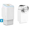 EKEY UNO 200202 Lettore d'impronta digitale con batteria ricaricabile con Nuki Smart Lock 3.0 Pro bianco, Set di retrofit a batteria ricaricabile per tutte le porte di uso comune, bianco