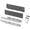 Emuca - Cassetto esterno Vertex, regolazione 3D guide per cassetti H 131mm, 40kg, spessore del pannello di 18mm, profondità 450mm, Acciaio, Grigio antracite