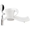 Villeroy & Boch - NewWave Set Di Tazze E Tazze Senza Manico Set di 3 Bianco, Lavabile in Lavastoviglie, Adatto per Microonde, Servizio Caffè, Set Tazzin, Set da Caffè, Porcellana Premium