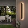 Klighten LED Lunga Applique da Esterno, Nero Lampada da Parete Interno, 60CM/20W Applique da Parete IP65, Ferro Moderno Luci da Parete, per Ingresso Giardino Terrazza, Bianco Cald 3000K
