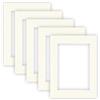nielsen Conservation Cartoncino Passepartout 2,2 mm, set da 5, formato esterno 30x40 cm per formato immagine 20,5 x 29,5 cm (A4), bianco avorio liscio