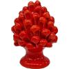 sicilia bedda - Pigna Siciliana - Modello Monocolore in Ceramica di Caltagirone - Prodotto Firmato (ROSSO, Altezza 11x8)