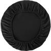 HEIBTENY Spandex, coprisedia elasticizzato rimovibile, per sala da pranzo, matrimonio, banchetto, per sedie da ufficio, sala da pranzo, sgabello da bar, 50 x 50 cm (nero)