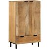 vidaXL Credenza Marrone 60x33x100 cm in Legno Massello di Mango, mobiletto Laterale, mobiletto Alto portaoggetti, Madia Alta, mobiletto Alto