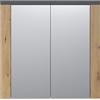 trendteam smart living - Follow - Armadio a specchio - rovere Artisan/Matera - 3 scomparti e 2 ripiani regolabili - 79 x 78 x 20 cm - Specchio da bagno in stile rustico - antigraffio