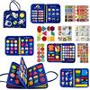 Tomalithic Montessori Busy Board di Feltro Giochi Montessori Didattici, Valigetta Interattiva Educativo Pannello Sensoriale di Feltro Tavoletta attività Didattici, Giochi Montessori 1 2 3 4 5 6 Anni