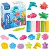 TOPJOWGA Plastilina Accessori per Impastare, Dinosauro Pasta da Modellare per Plastilina, Kit di Argilla Plastilina per Modellare, Argilla Modellabile Bambini, Giochi Creativi per Ragazzo Ragazza