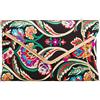 Purple Possum®, pochette da sera in raso nero, con motivo floreale, da donna, grande, rosa, viola, blu, verde, con fiori, borsa a tracolla per ballo di fine anno e matrimonio, Nero , Large