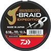 DAIWA J-Braid Expedition X8E, 0,13mm, 8,4kg/18,5lbs, 150m, Smash Orange, Arancione, Lenza Intrecciata, 12550-013