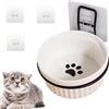 LSUO BAOFU Ciotole da appendere per gatto，Ciotola in Ceramica per Cani e Gatti, Ciotole per Alimenti Prevenire il Trabocco - Ciotola Cane Gatto Inclinata per Acqua e Cibo,Adatto a Gatti e Cuccioli (B)