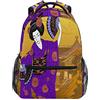 ATOurDealss Zaino scolastico Geisha donna giapponese kimono zaino leggero per computer portatile universitario borsa a tracolla per scuola elementare grande borsa per libri per bambini adolescenti,