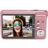 Generic Fotocamera Digitale Tascabile, Fotocamera Digitale con Messa a Fuoco Automatica con Zoom Digitale 48MP 4K 8X per Viaggi (PINK)