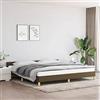 TREISL Struttura Letto Matrimoniale Con Testiera in Tessuto, Legno Multistrato 200x200 cm Marrone Scuro, Moderno Base Comodo Con Giroletto e Doghe in Compensato