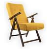 MOHOME Poltrona Reclinabile Manuale Giallo Tessuto Sedia Sdraio Relax Confortevole Ergonomica Casa Ufficio
