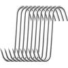 Lottogo Gancio per carne, 10 ganci a S, 18 cm, in acciaio inox, gancio per affumicatura, gancio da cucina, gancio per carne, gancio da pesca, gancio per carne ha un diametro di 4 mm