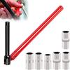 0XBIT Chiave a Tubo per Rubinetti, 13 mm Chiave per Rubinetto Sottolavello, 8-14 mm, con Presa di Prolunga da 6 Pezzi, Rosso Chiave Rubinetto Lavello, Chiave per Rubinetto per Montaggio Rubinetto