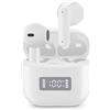 cellularline TONE Auricolari TWS Bluetooth A Capsula con ENC (Environmental Noise Cancelling), 4 Microfoni, Display LED, Total Play Time 20 Ore, Bianco