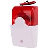 FILFEEL Sirena Stroboscopica Cablata, Allarme Luminoso, Dispositivo di Avviso di Sicurezza - Buon Isolamento, Resistente Agli Urti, Luce Flash Rossa, Cicalino Ad Alto Decibel (220V)