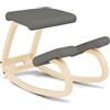 Varier Variable Balans Sedia Ergonomica Legno Naturale/Grigio Movimento Naturale Postura Ufficio Casa Studio 10 Anni Garanzia Qualita