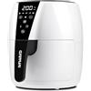 G3 Ferrari G10195 Friggitrice ad Aria, 1500 W, 4,8 Litri, BPA/PFOA Safe, Tenmperatura Regolabile, Display Digitale, 6 Programmi, Contenitore antiaderente, Ricettario incluso, Bianco/Nero