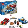 LEGO 60242 City Arresto in autostrada, giocattolo per bambini con auto della polizia dai 5 anni in su, con 2 auto giocattolo, ideale come piccolo regalo per bambini