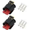 EMSea 2 connettori per bobina di accensione a 3 pin per auto, compatibili con Opel, Fiat, Lancia, Alfa Romeo OE 284425-1 284426-1 con 6 connettori a crimpare