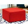 Talamo Italia Letto Pieghevole Ancilla, Pouf trasformabile in Letto Singolo, Pouf in Tessuto da Soggiorno, 100% Made in Italy, 80x80h45 cm, Rosso