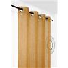 Linder - Tenda effetto smerigliato - Finitura occhielli colore canna fucile - Colore giallo curry - Dimensioni 145 x 240 cm - 100% poliestere - Collezione Freeze