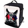 Ferocity Multifunzione Zaino da Viaggio Bagaglio Borsa per Aereo cabina da viaggio Ideale per i voli Dimensioni 40x30x20cm Galaxy Sunglasses Cat [102]