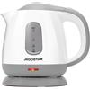Aigostar Juliet - Bollitore acqua Elettrico Piccolo 1 Litro, 1100W, Filtro Anticalcare, Mini Bollitore da Viaggio, Spegnimento automatico,Senza filo con base girevole a 360°, Senza BPA, Bianco