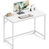 VASAGLE Scrivania per Computer, Postazione Lavoro, 50 x 100 x 76 cm, Scrivania da Ufficio, Studio Camera da Letto Soggiorno, Bianco Acero e Bianco Nuvola LWD041W44
