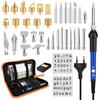 SUPRBIRD Saldatore a Stagno 60W Kit, Temperatura Regolabile 200-450°C, Kit Saldatore Pirografo, Portatile Incisione Pirografia DIY Scultura Pittura a Fuoco su Legno, Per Saldatura e Riparazioni