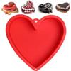 HEOUCH Stampi in Silicone per Dolci, Stampo Torta Cuore Da 25.4cm, Stampi Silicone Dolci 3D, Stampi per Dolci Antiaderente, Creazioni da Forno DIY, Torta a Forma di Cuore Cotta con Amore (A)