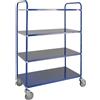Kongamek Carrello portatutto leggero, 4 ripiani, Blu, 980x585x1445 - Kongamek KM4125-B