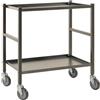 Kongamek Piccolo tavolo carrello con ruote 2 ripiani 690x430x750mm grigio Kongamek KM810