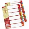 ESSELTE Separatore Festival - 12 tasti neutri colorati - cartoncino 140 gr - A4 - multicolore (unità vendita 1 pz.)