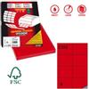 MARKIN Etichette adesive C-512 - in carta - permanenti - 105 x 74,25 mm - 8 et-fg - 100 fogli - rosso - Markin (unità vendita 1 pz.)