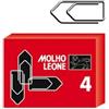 Molho Leone Fermagli zincati - n. 4 - 3,2 cm - Molho Leone - conf. 100 pezzi (unità vendita 10 pz.)