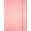 FAVORIT Cartella 3 lembi con elastico Pastel - 24 x 33cm - dorso 1 cm - PP - cipria - Favorit (unità vendita 1 pz.)