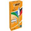 BIC Penna a sfera scatto multifunzione 4 Colours Shine - punta 1,0 mm - fusto oro - Bic - conf. 12 pezzi (unità vendita 1 pz.)