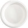 Signor Bio Piatto piano monouso - rotondo - diametro 18 cm - canna da zucchero - bianco - Signor Bio - conf. 125 pezzi (unità vendita 1 pz.)