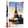 Trefl 1000 Elementi, Francia, Capitali d'Europa, Vista sulla Torre Eiffel, Arco di Trionfo, Te, Intrattenimento Creativo, Regalo, Puzzle Parigi all'Alba, Colore, TRF10394