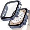 EIHAIHIS Custodia per Apple Watch 42mm 46mm 40mm 44mm 41mm 45mm,Case PC Protettiva in Vetro Temperato Integrata,Cover Impermeabile Protettiva Antigraffio HD per iWatch Series 10 9 8 7 6 5 4 SE(NON PER SERIE 3)